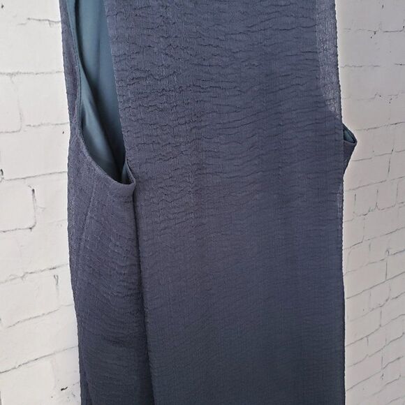 Helmut Lang Dress Size S Deep Teal Blue Green Shift Lined Designer - Picture 8 of 8